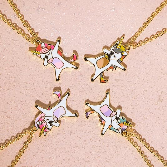 Initial Funny Unicorn Necklace