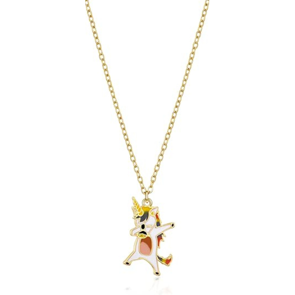 Initial Funny Unicorn Necklace