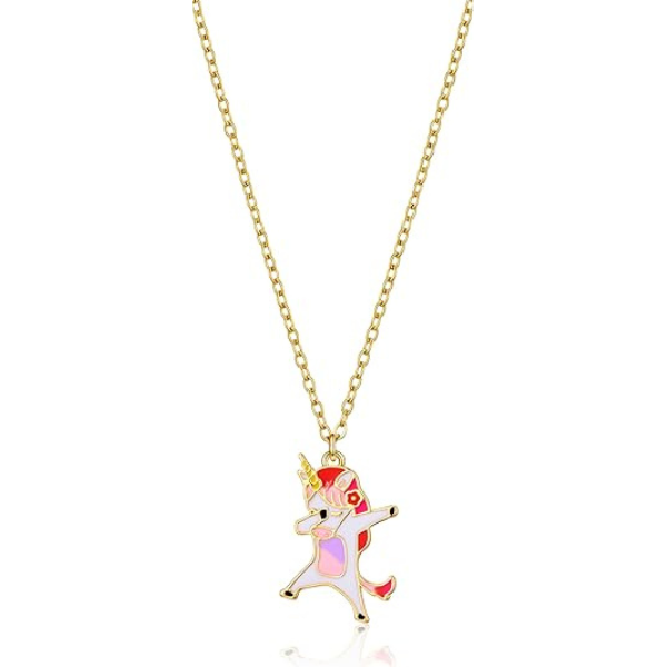 Initial Funny Unicorn Necklace