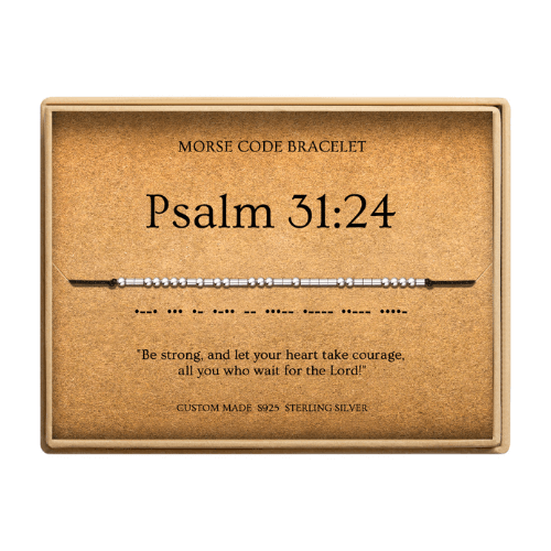 Strength - Bible Verse Morse Code Bracelet